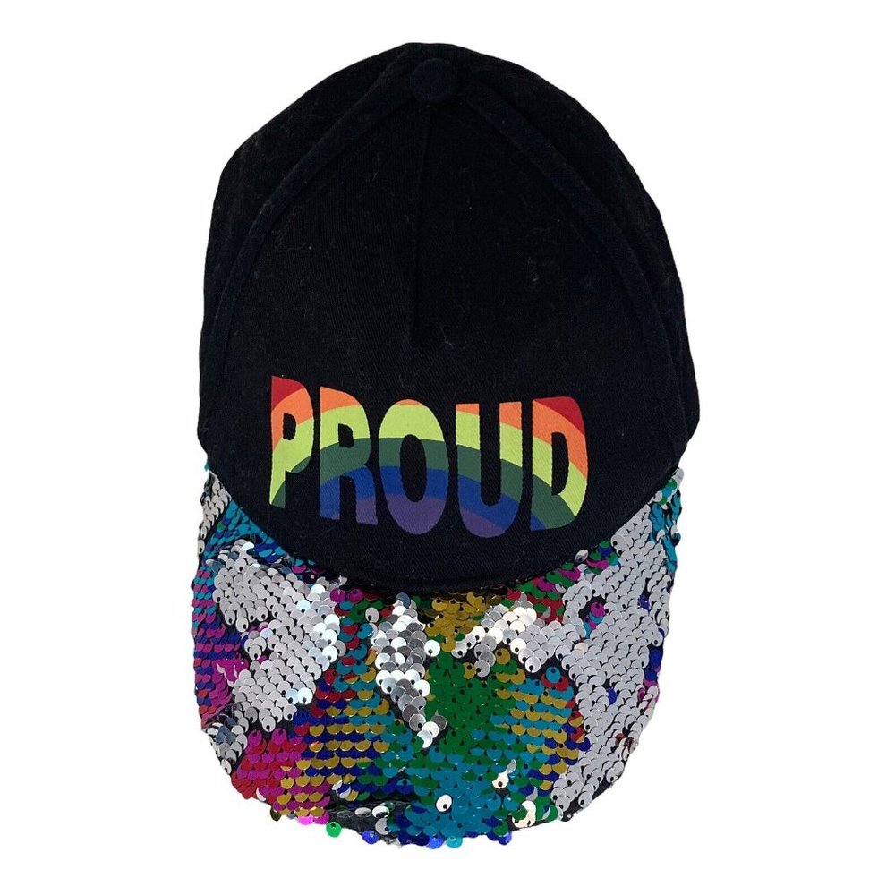 Collection Eighteen Baseball Hat Proud Pride Multicolored Sequins One Size - Picture 10 of 10